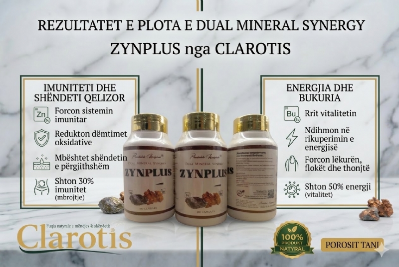 Suplement per imunitetin ZYNPLUS nga CLAROTIS, kapsula per energji, zink...